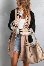 Load image into Gallery viewer, Aztec Print Open Front Knitted Cardigan
