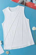 Load image into Gallery viewer, Crew Neck Pleated Tank Top
