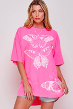 Load image into Gallery viewer, BUTTERFLY DROPPED  GRAPHIC  OVERSIZED TEE
