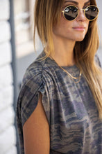 Load image into Gallery viewer, Super Soft Casual Ruched Shoulder Tee PRE ORDER***
