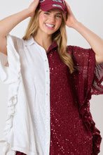 Load image into Gallery viewer, Color Block Sequins Poncho
