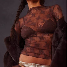 Load image into Gallery viewer, Lux Layering Floral Lace See Through Mesh Top Blouse PRE ORDER***
