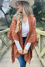 Load image into Gallery viewer, Camel 3D Textured Open Front Soft Kimono Cardigan
