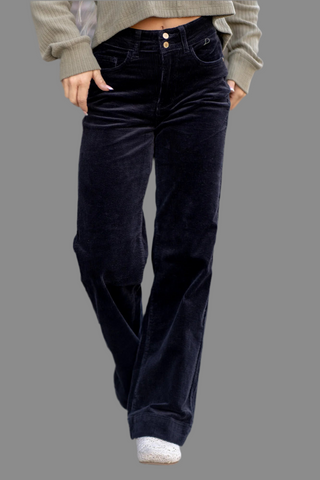Judy Blue High Waisted Corduroy Trouser Wide Leg Jeans