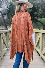 Load image into Gallery viewer, Camel 3D Textured Open Front Soft Kimono Cardigan
