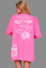 Load image into Gallery viewer, BUTTERFLY DROPPED  GRAPHIC  OVERSIZED TEE
