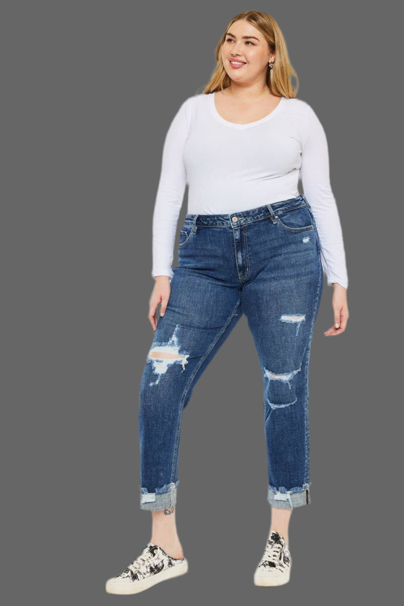 KanCan USA Distressed Dark Wash
