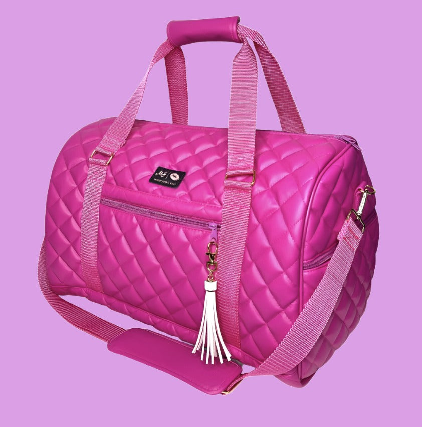 Makeup Junkie Luxe Quilted Hot Fuchsia Duffel