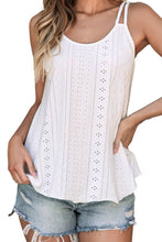 Load image into Gallery viewer, Eyelet Strappy Scoop-Neck Tank Top
