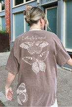 Load image into Gallery viewer, BUTTERFLY DROPPED  GRAPHIC  OVERSIZED TEE
