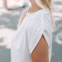 Load image into Gallery viewer, Super Soft Casual Ruched Shoulder Tee
