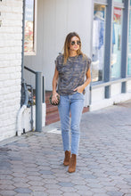 Load image into Gallery viewer, Super Soft Casual Ruched Shoulder Tee PRE ORDER***
