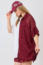 Load image into Gallery viewer, Color Block Sequins Poncho
