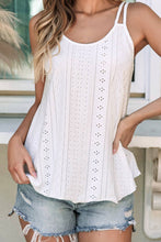 Load image into Gallery viewer, Eyelet Strappy Scoop-Neck Tank Top
